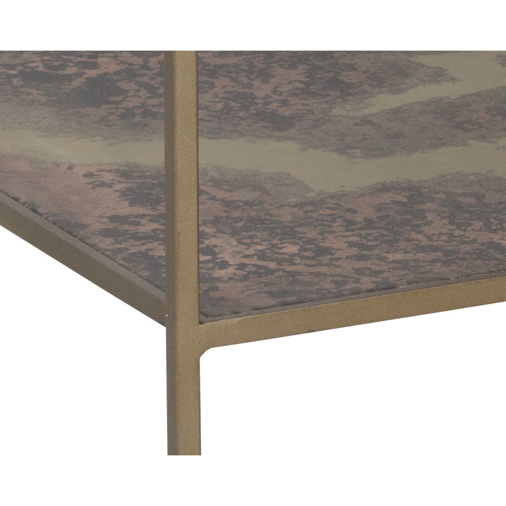 Concord 24.25 X 18 inch Clear / Antique Brass End Table